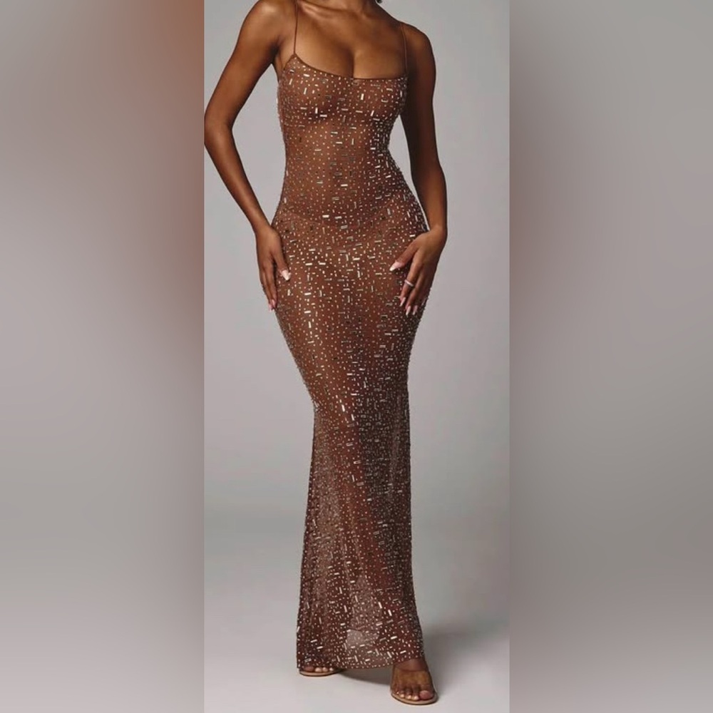 Oh Polly Brown Maxi Dress